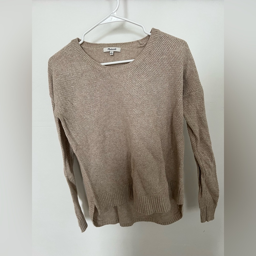 Madewell Women's Crew Neck Sweater in Light Brown